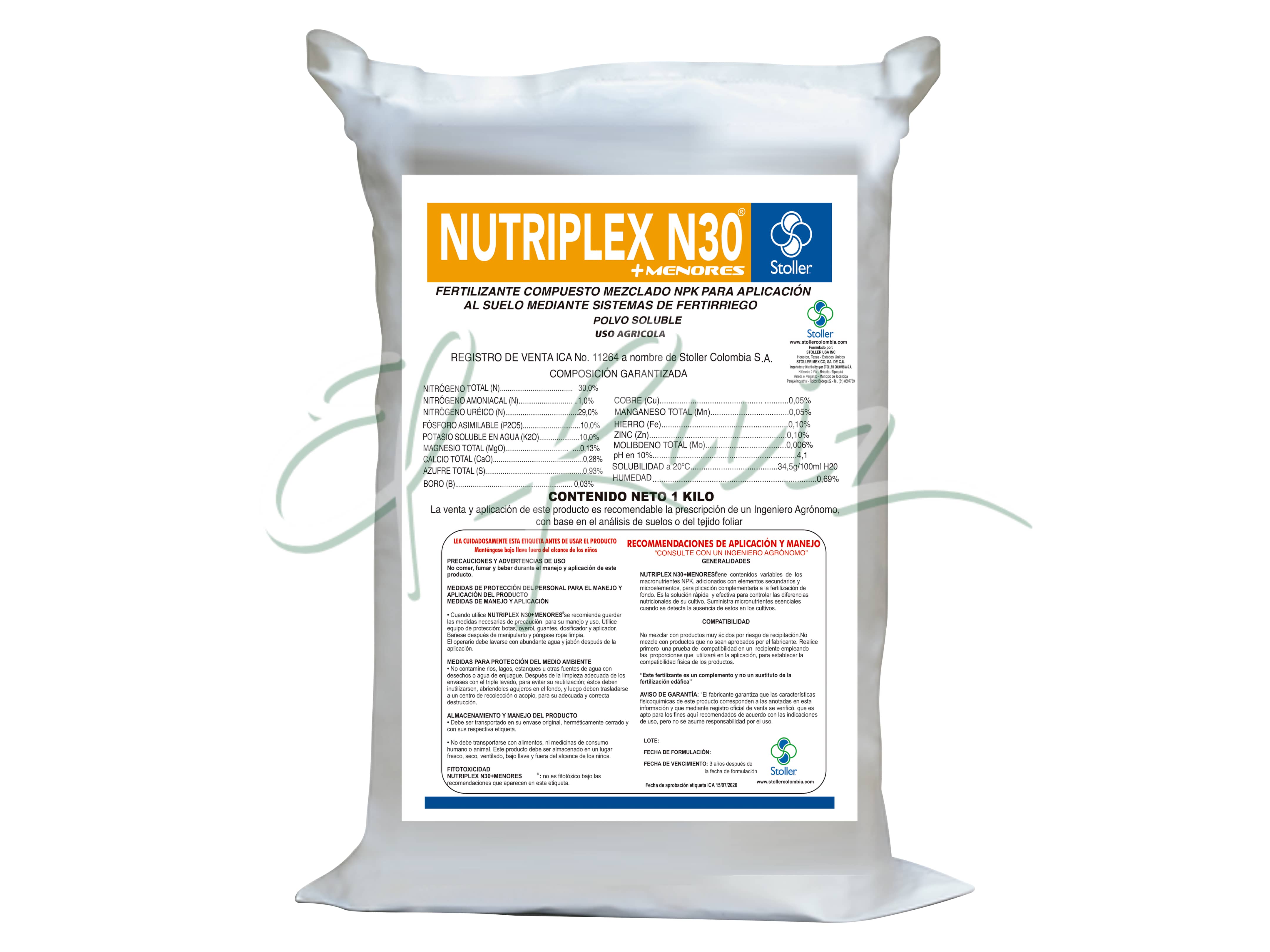 Fertilizante Nutriplex N30 x 1 Kg - Stoller