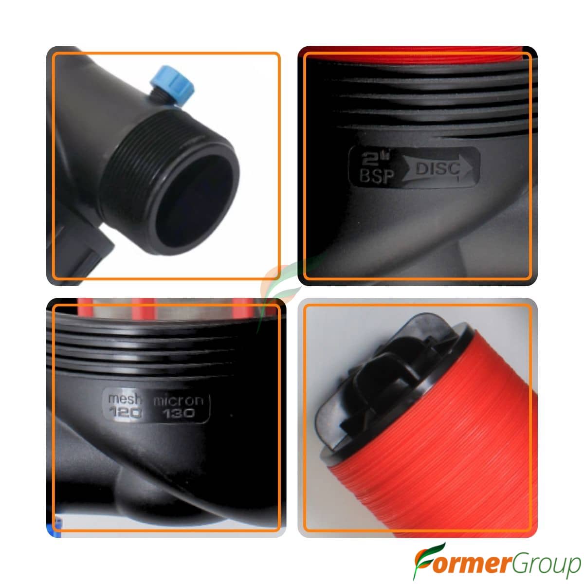 Filtro de Disco 2 pulgadas 120 Mesh para sistemas de riego agrícola