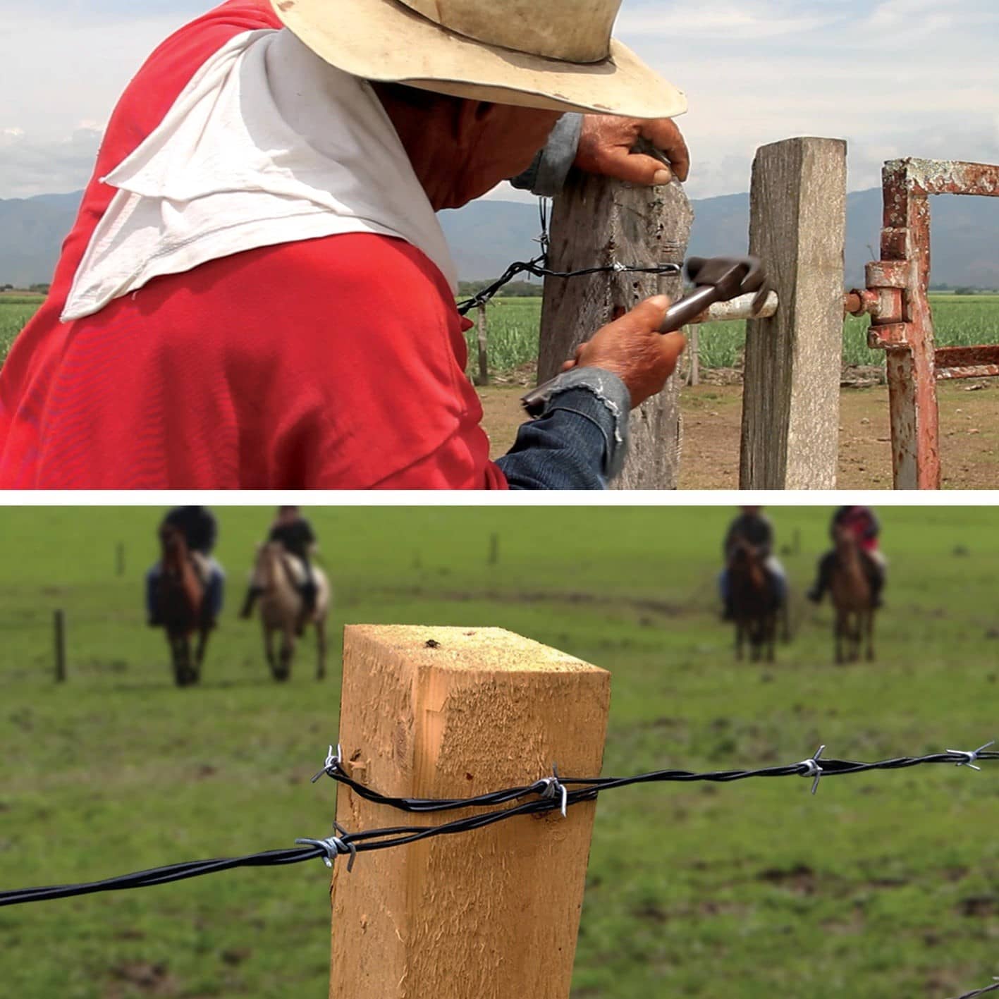 Alambre de púas hibrido Farmer Calibre 14