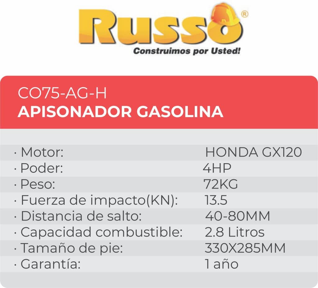 Apisonador Honda GX120 - Russo