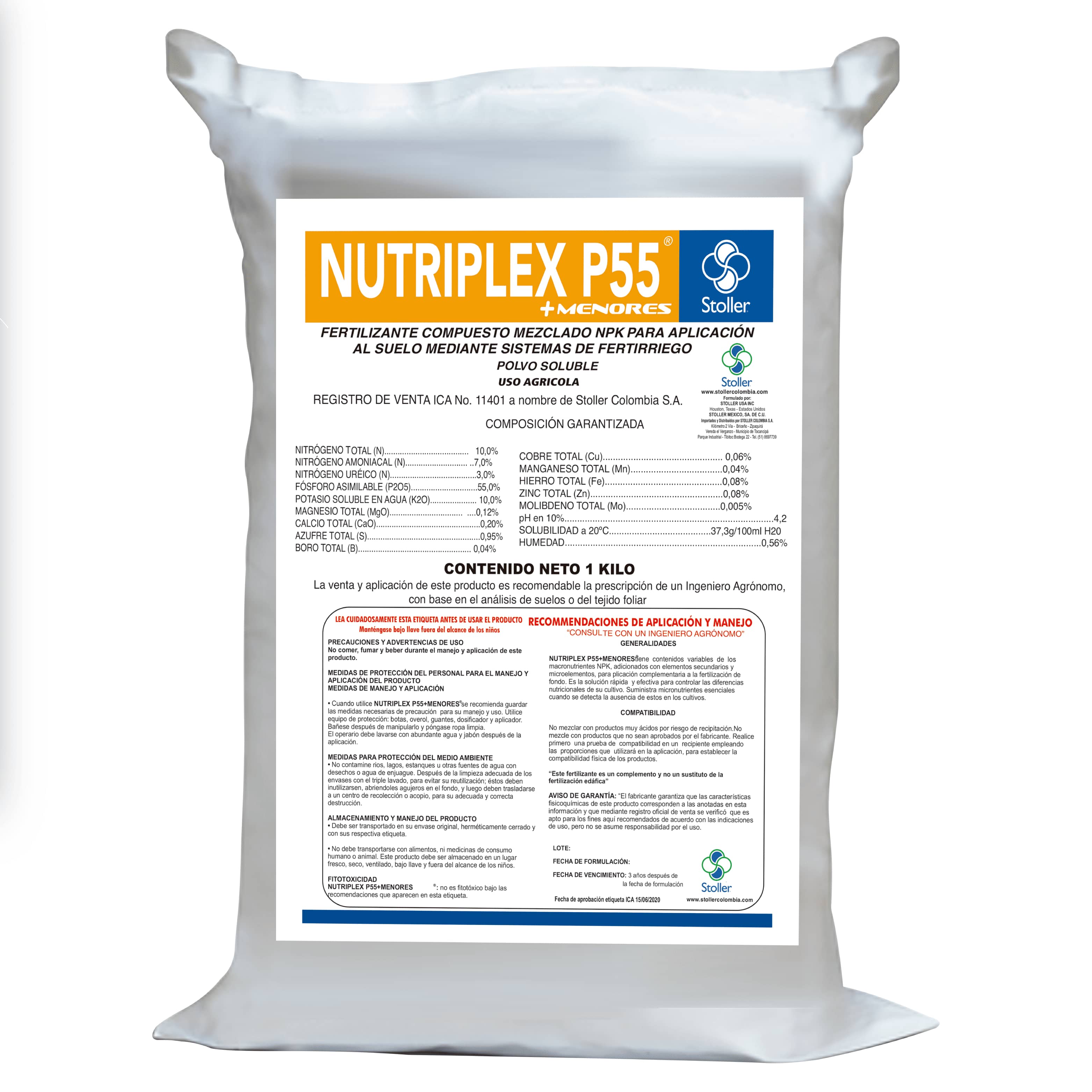 Nitriplex P55 Fertilizante en polvo 25 kg NPK 10-55-10 con microelementos