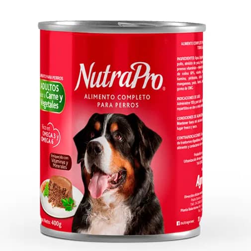 Nutrapro Latas perros Adulto Carne/veg x 400 Gr