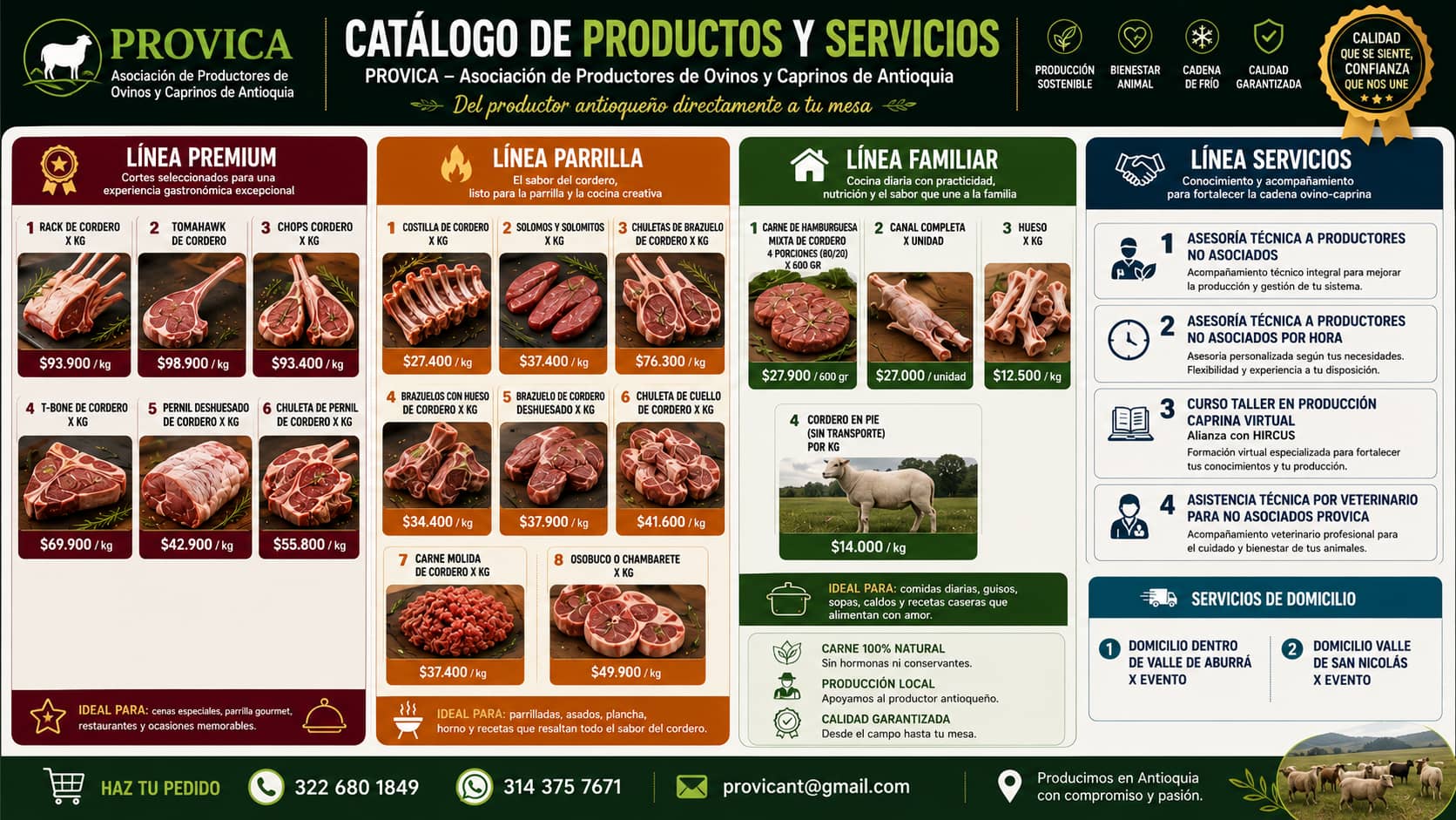 CORTES DE CORDERO PROVICA