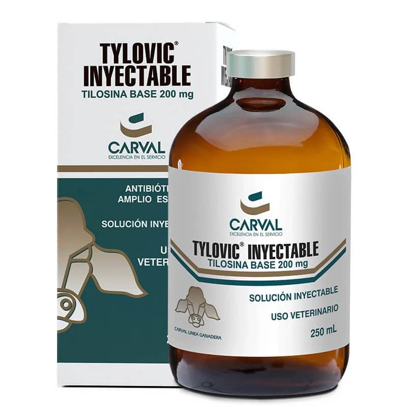 Tylovic Inyectable 50 mL para Bovinos y Porcinos – Carval