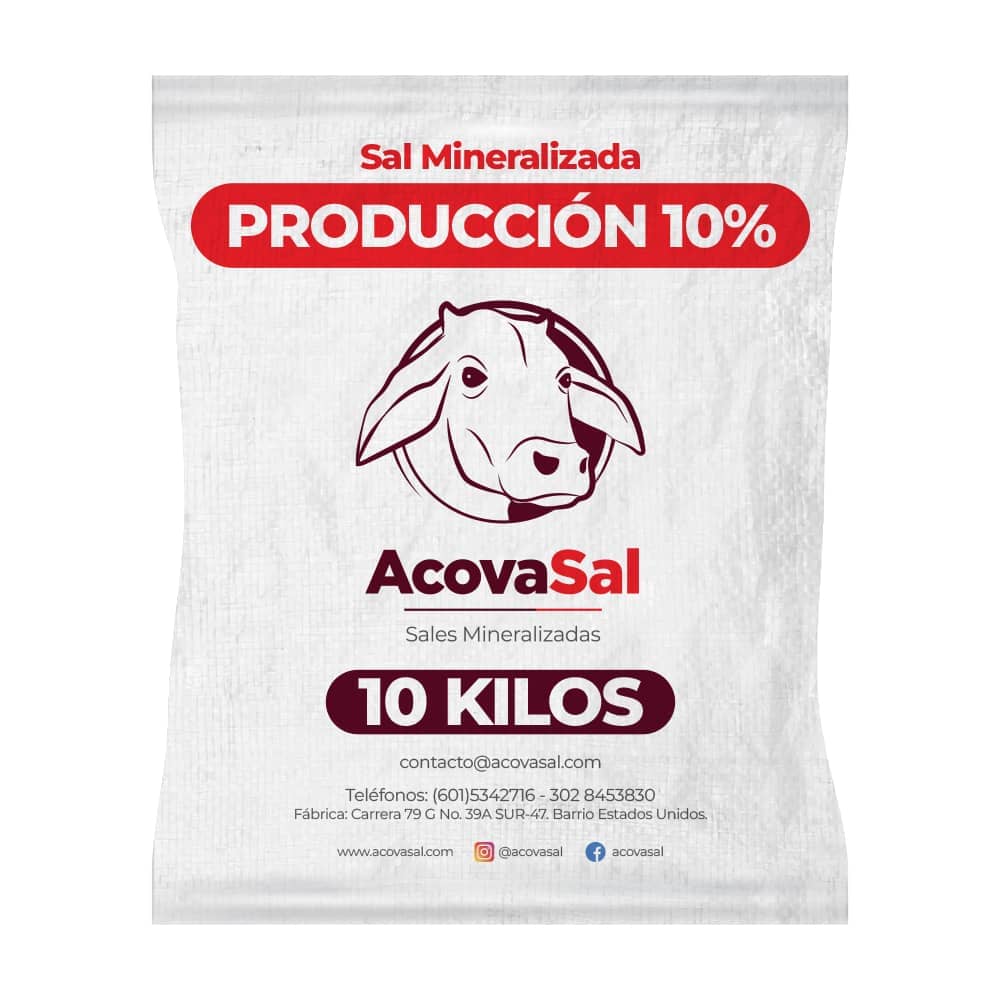 Sal Mineralizada Estandar Producción 10 % x 10 Kg