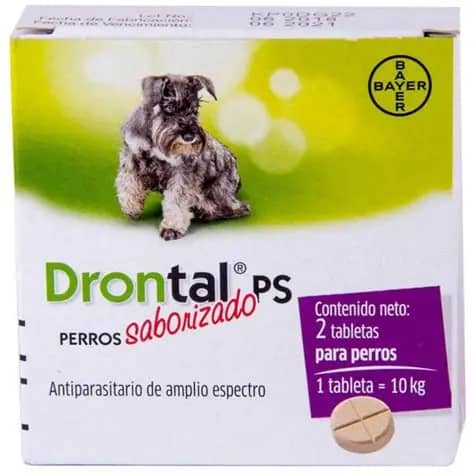 Drontal PS saborizado 2 tabletas | Antiparasitario para perros
