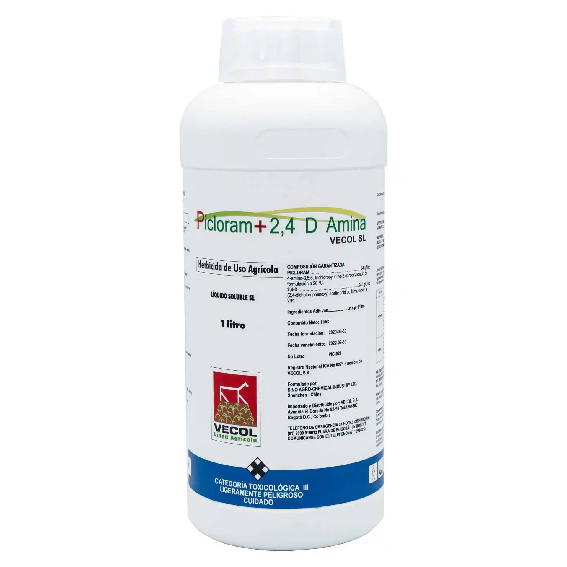 Herbicida Picloram + 2,4 - D Amina Vecol SL x 1 Litro