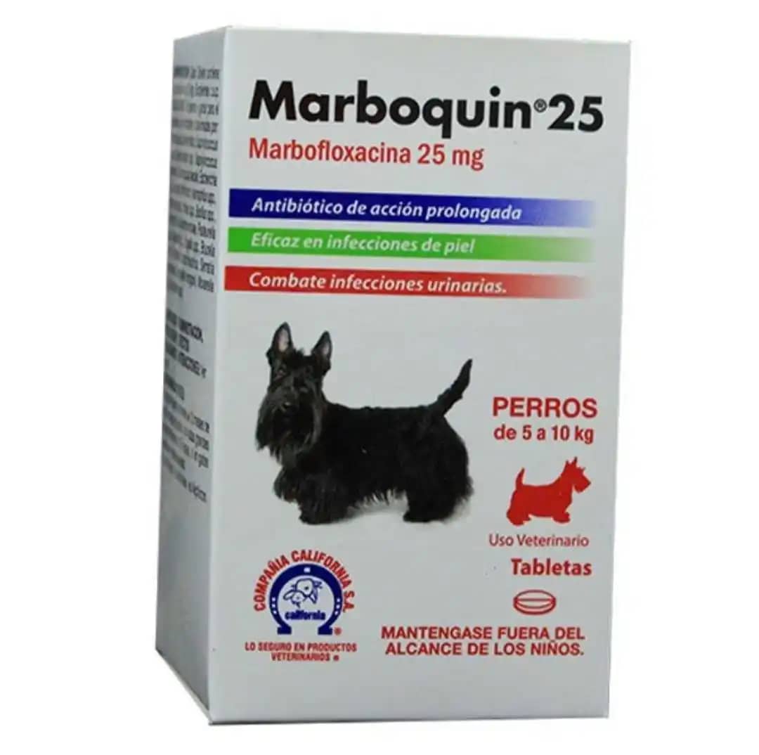 Antibiótico Marboquin 25 mg x 10 tabletas