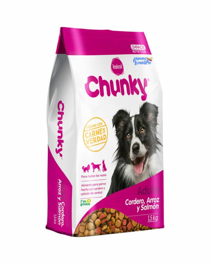 Alimento Chunky Adultos Cordero x 1,5 Kg