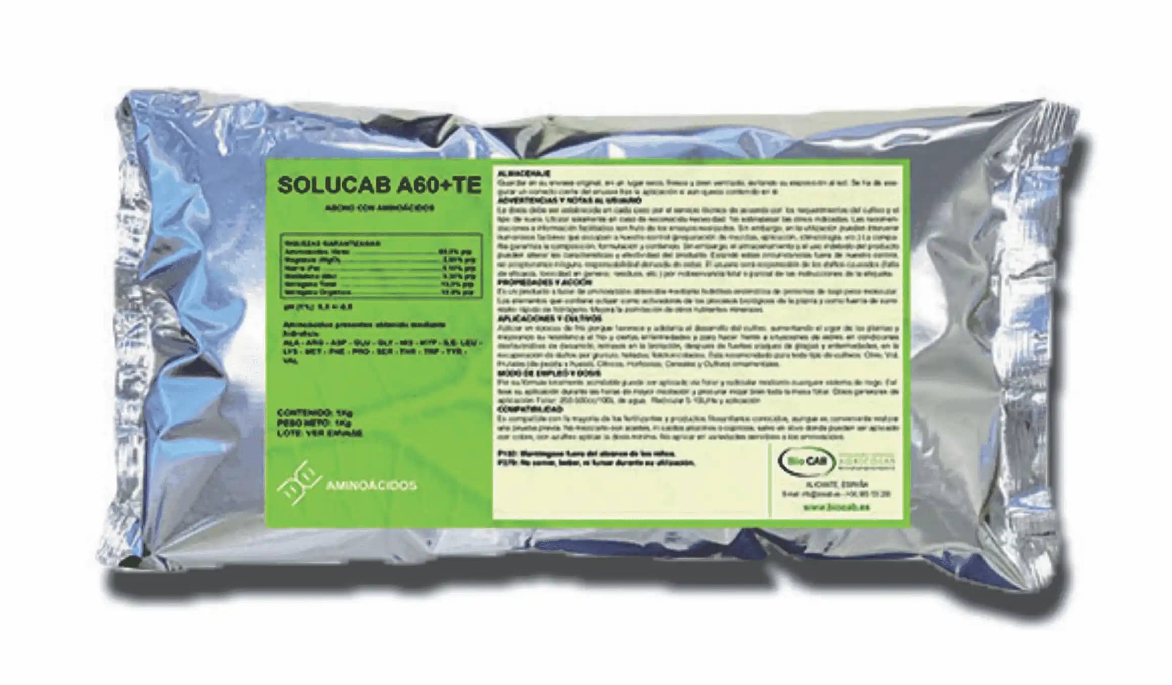 Bioestimulante Solucab A60 + TE x 200 Gr