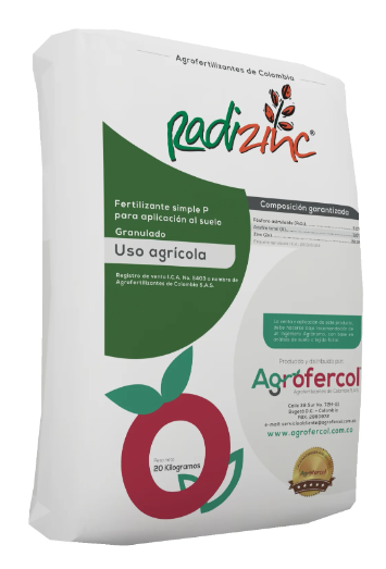 Fertilizante Radizinc x 20 Kg