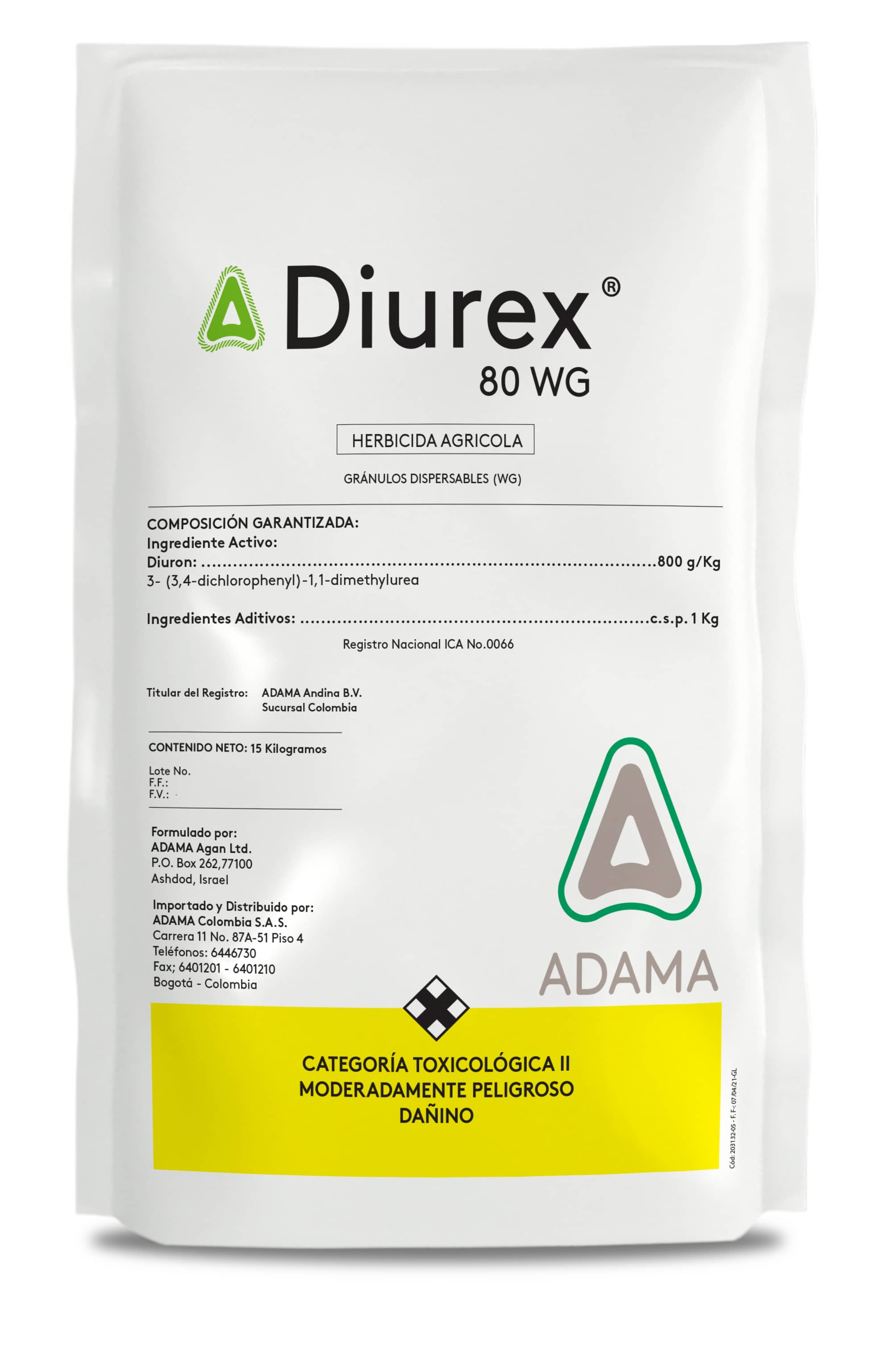 Herbicida Diurex® 80 WG x 15 Kg - Adama