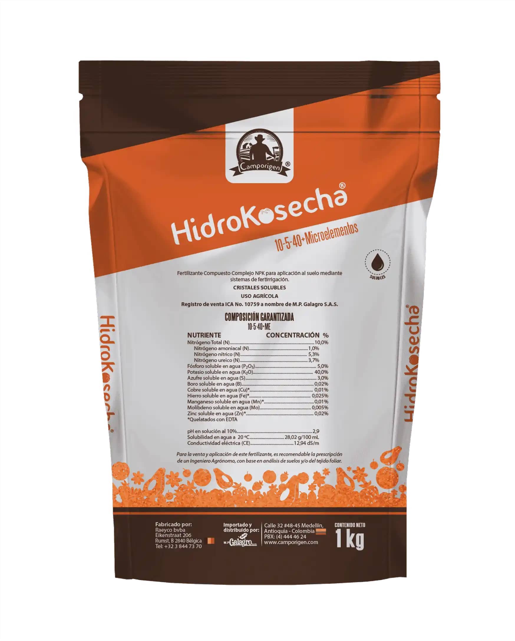 Fertilizante Líquido HidroKosecha 10-5-40 x 1 Kg