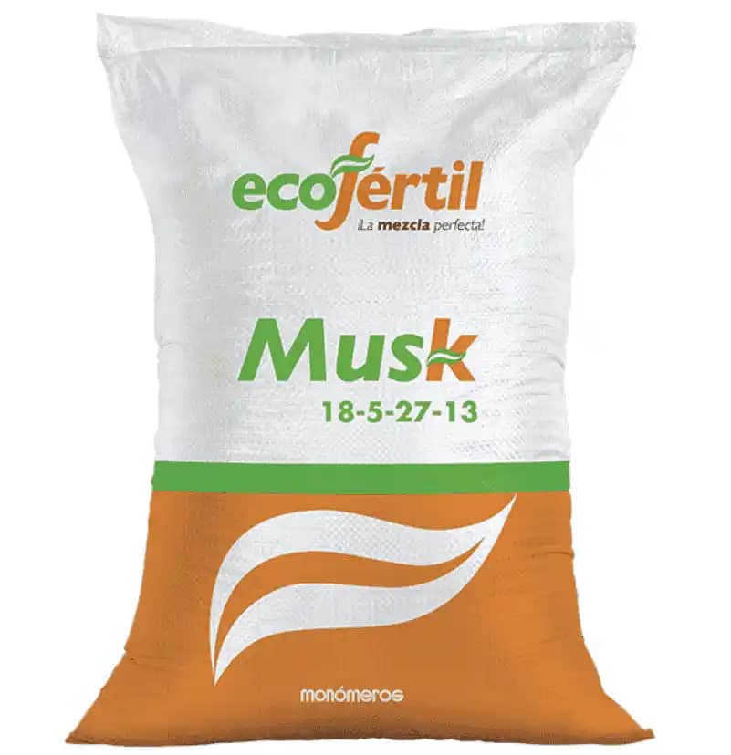 Fertilizante Mus-K 18-5-27-3 x 50 Kg - Ecofértil
