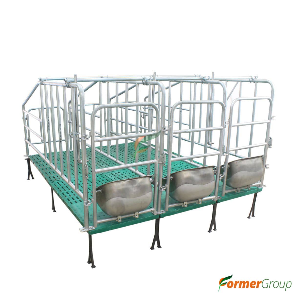 Jaula de Gestación 3 Cerdas Acero Galvanizado + Piso BMC