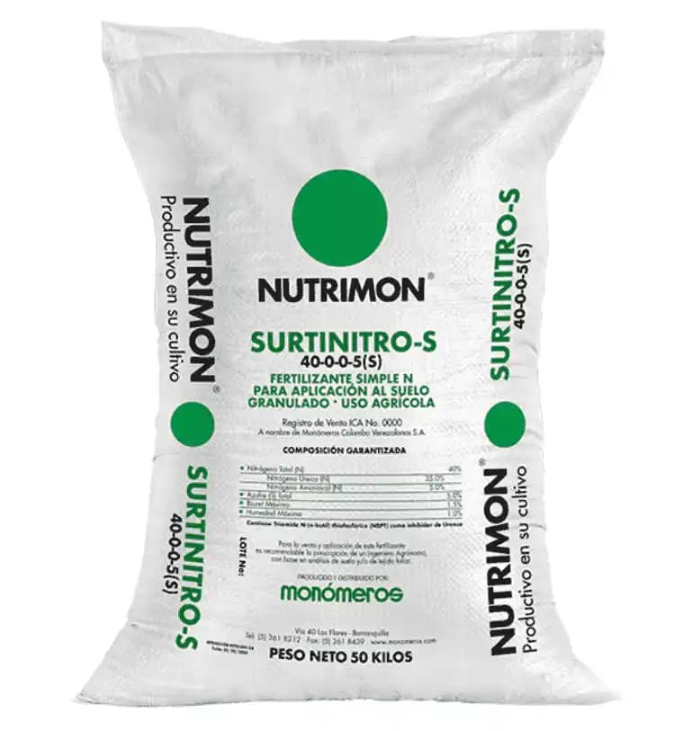 Fertilizante Surtinitro-S 40-0-0-5(S) x 50 kg