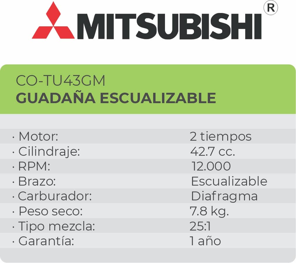 Guadaña Escualizable Mitsubishi TU43