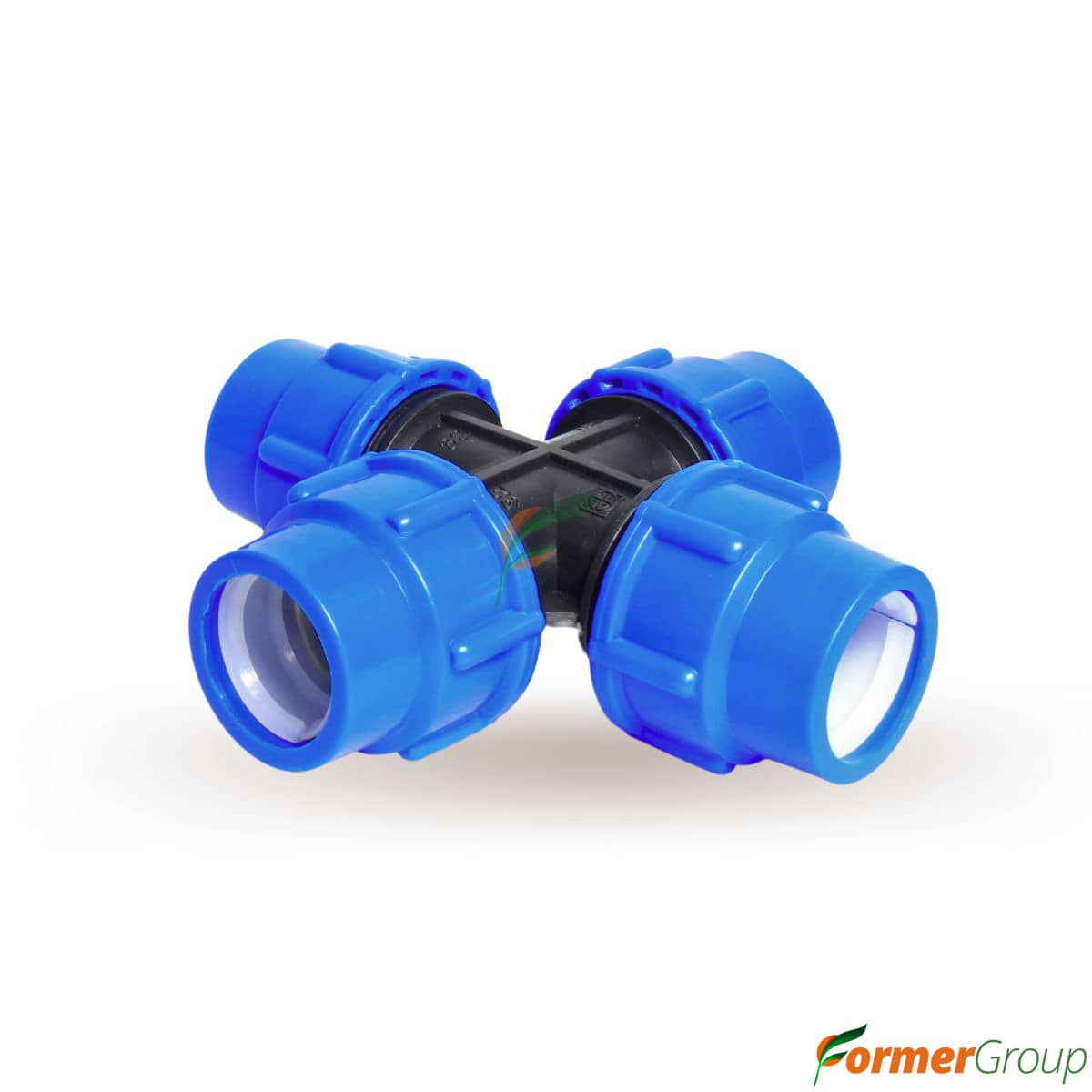 Conector Cruz 32mm PE Riego para Riego  y agricultura