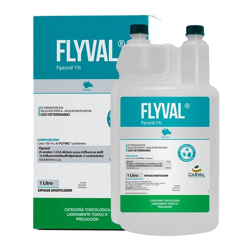 Flyval 1L Carval | Tratamiento contra ectoparásitos en bovinos