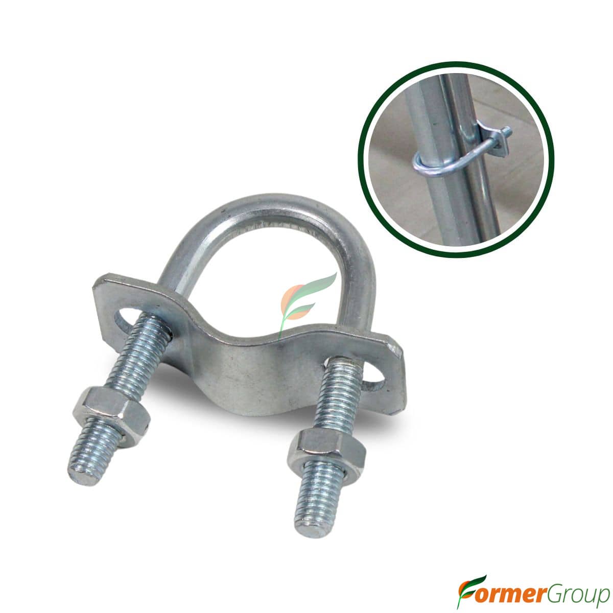Abrazadera Tipo U Jaula Paridera X5 | Acero Galv.