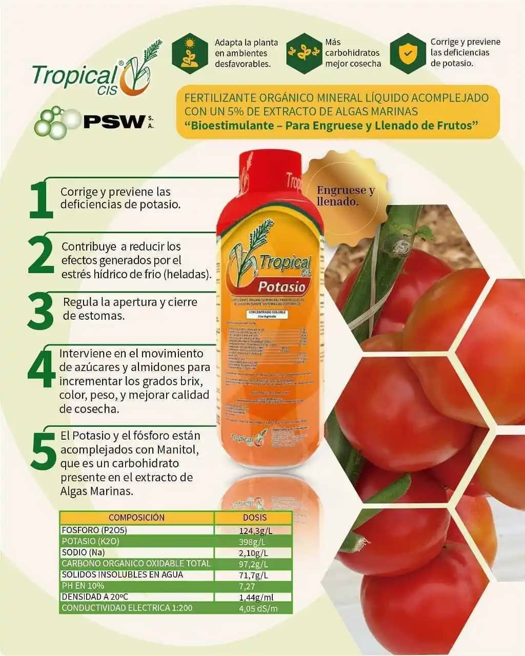 Biofertilizante Tropical Potasio x 12 Lt