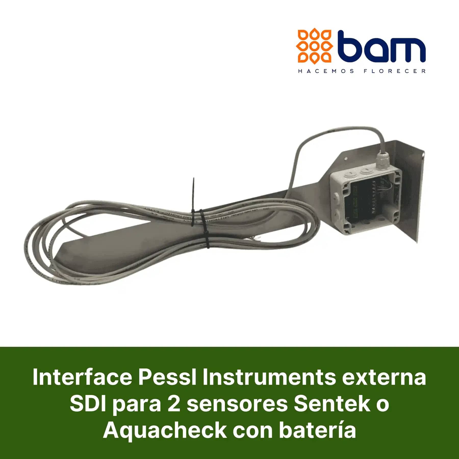 Interface  Pessl instruments externa sdi para 2 sensores sentek o aquacheck con bateria y panel solar