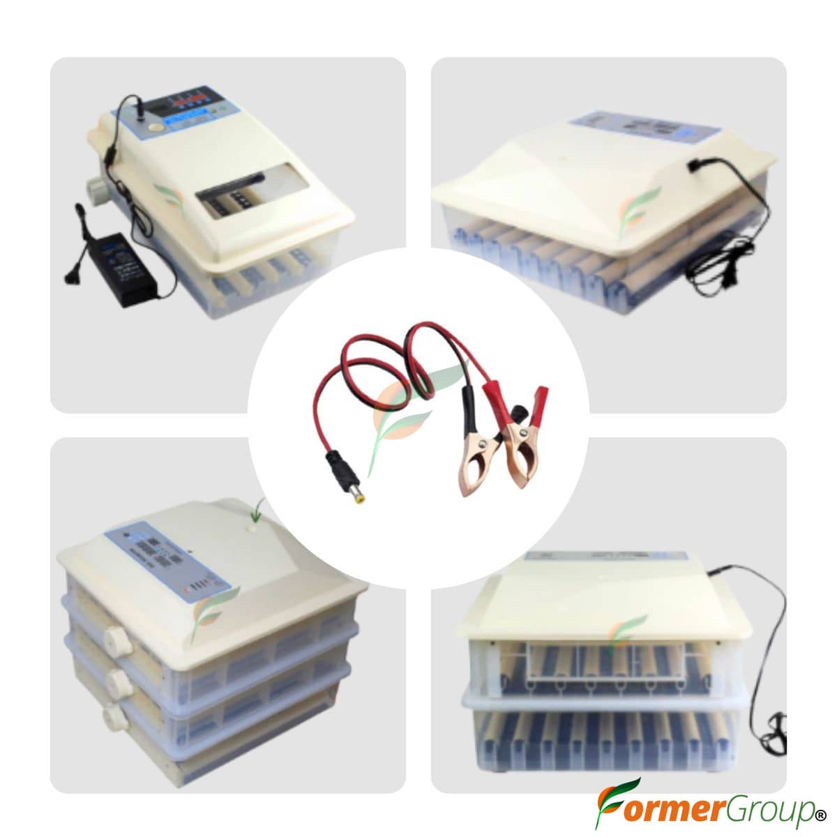 Cable 12V para Incubadora con Pinzas – Respaldo Energético