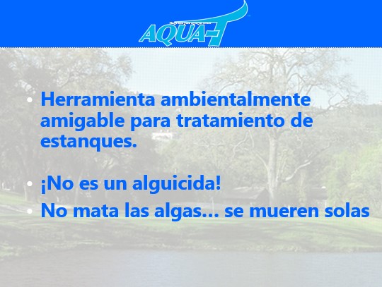 Aqua-T, Tratamiento biológico para estanques, lagos y lagunas. Cuñete x 6 bolsas (3 Libras)