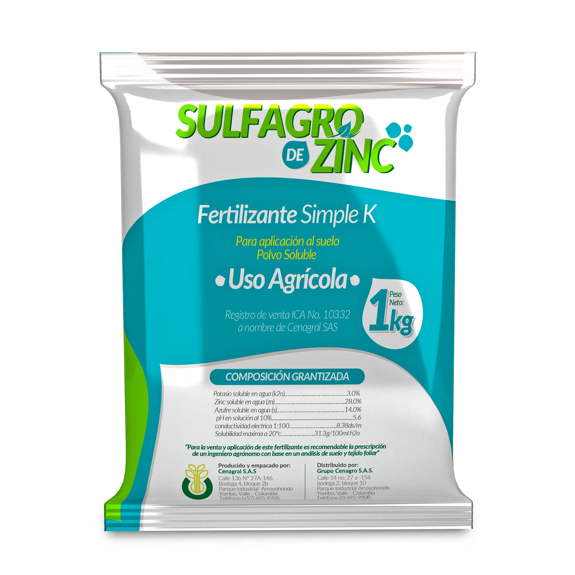 Sulfagro Zinc 1Kg  – Corrector de Zinc para Cultivos