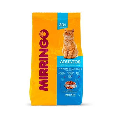 Mirringo Adultos 8 kg | Nutrición completa para gatos sanos