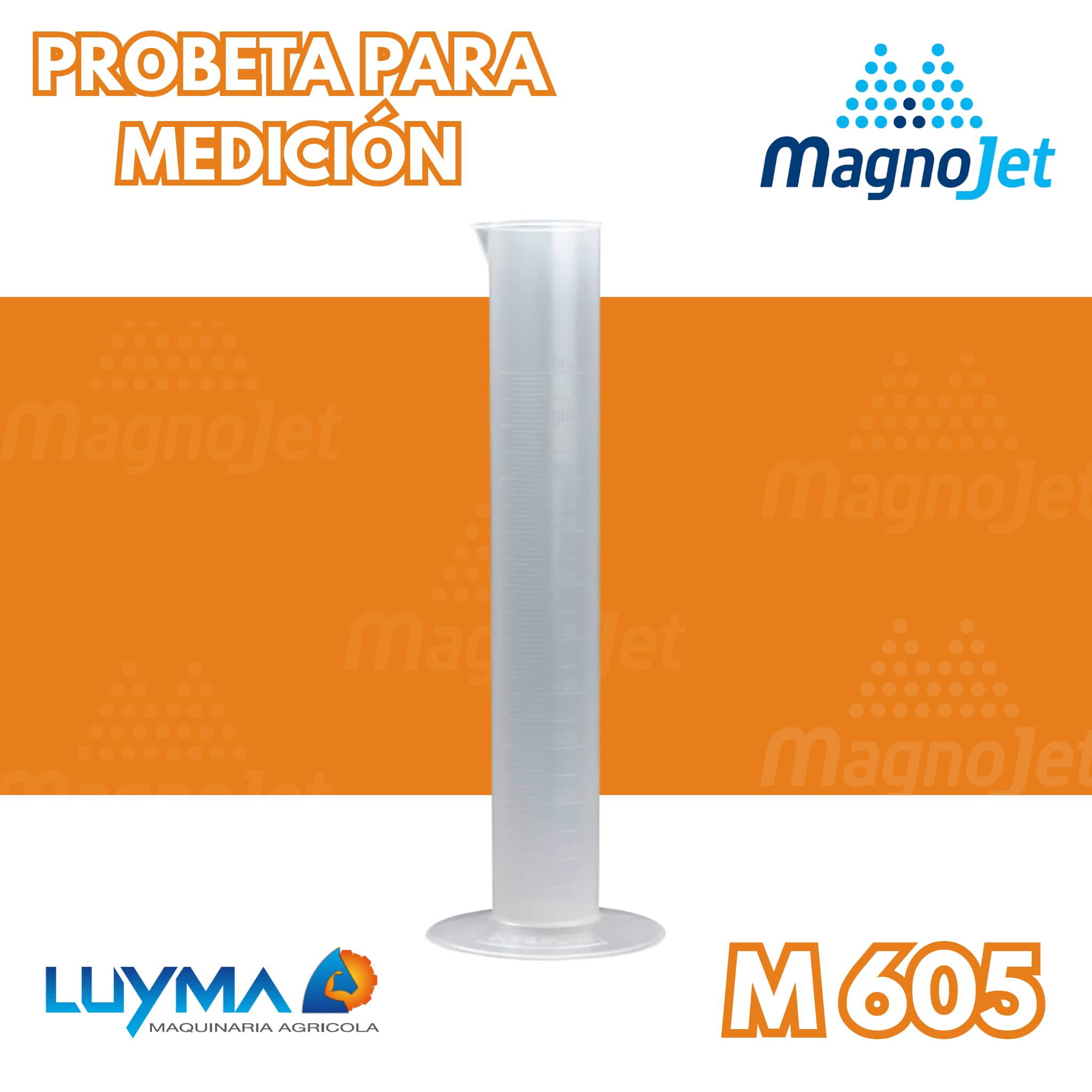 Probeta Magnojet 1L para Calibrar Fumigadoras Agrícolas