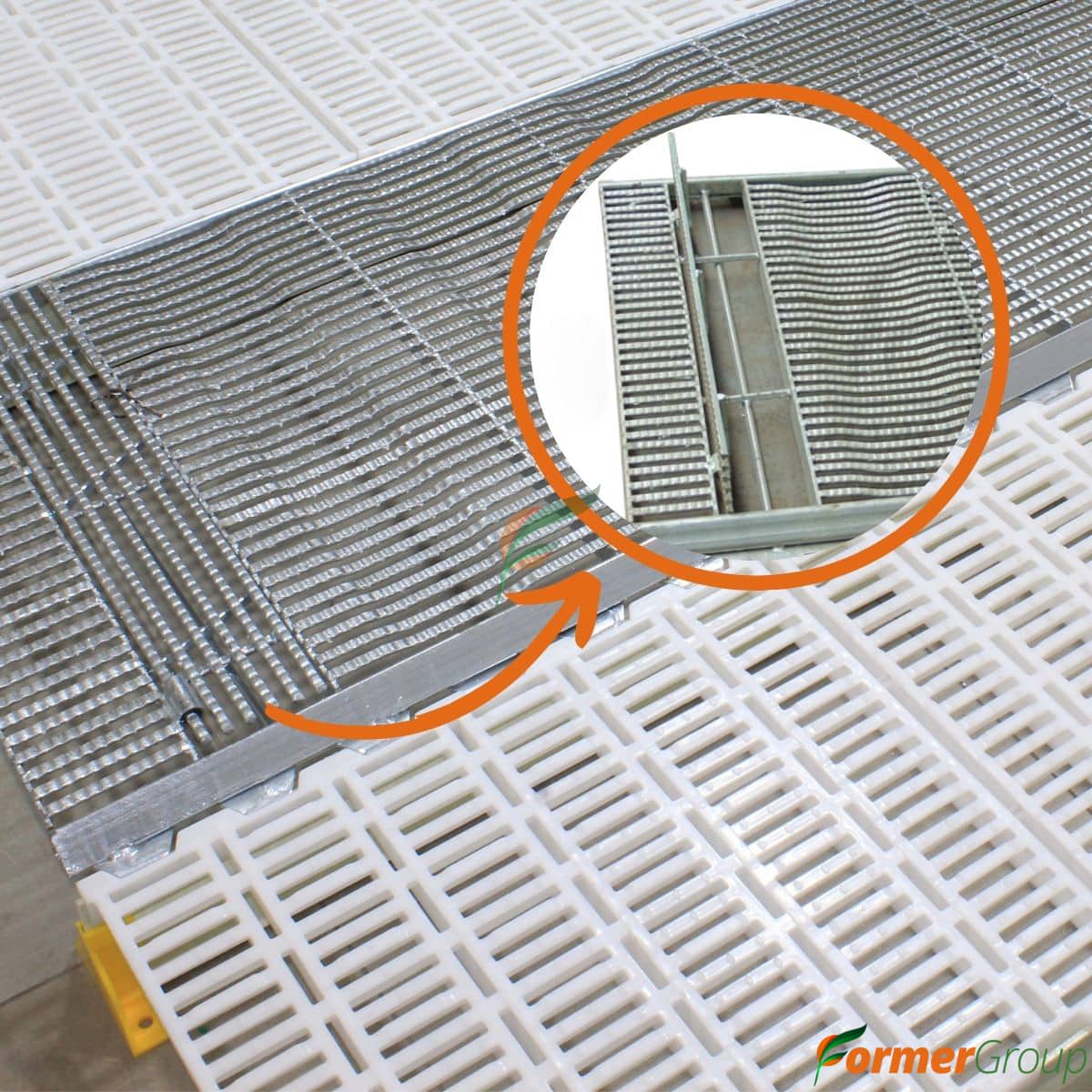 Piso En Acero Inoxidable Jaula Paridera Cerdas