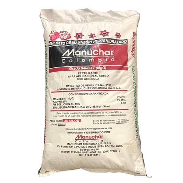 Fertilizante Sulfato de Magnesio x 25 kg