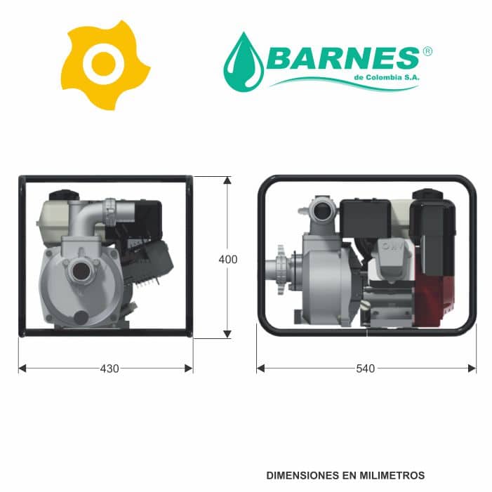 Motobomba autocebante 2x2 - Barnes