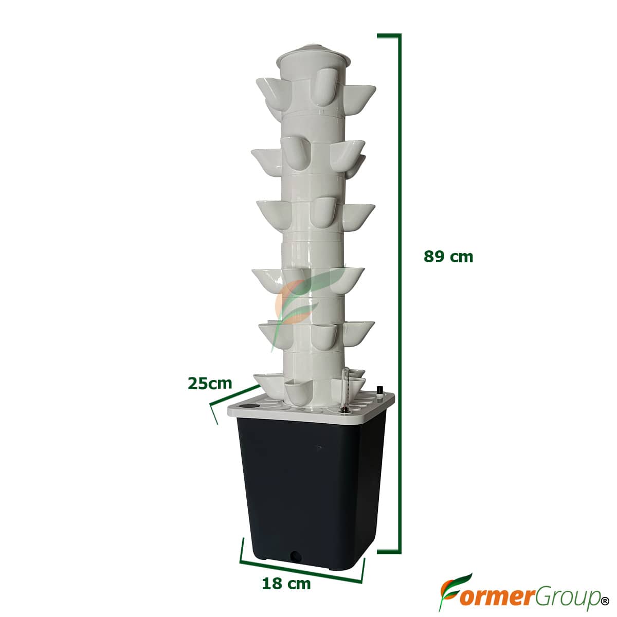 Torre Hidropónica 30 Plantas PVC Cultivo Vertical Croper