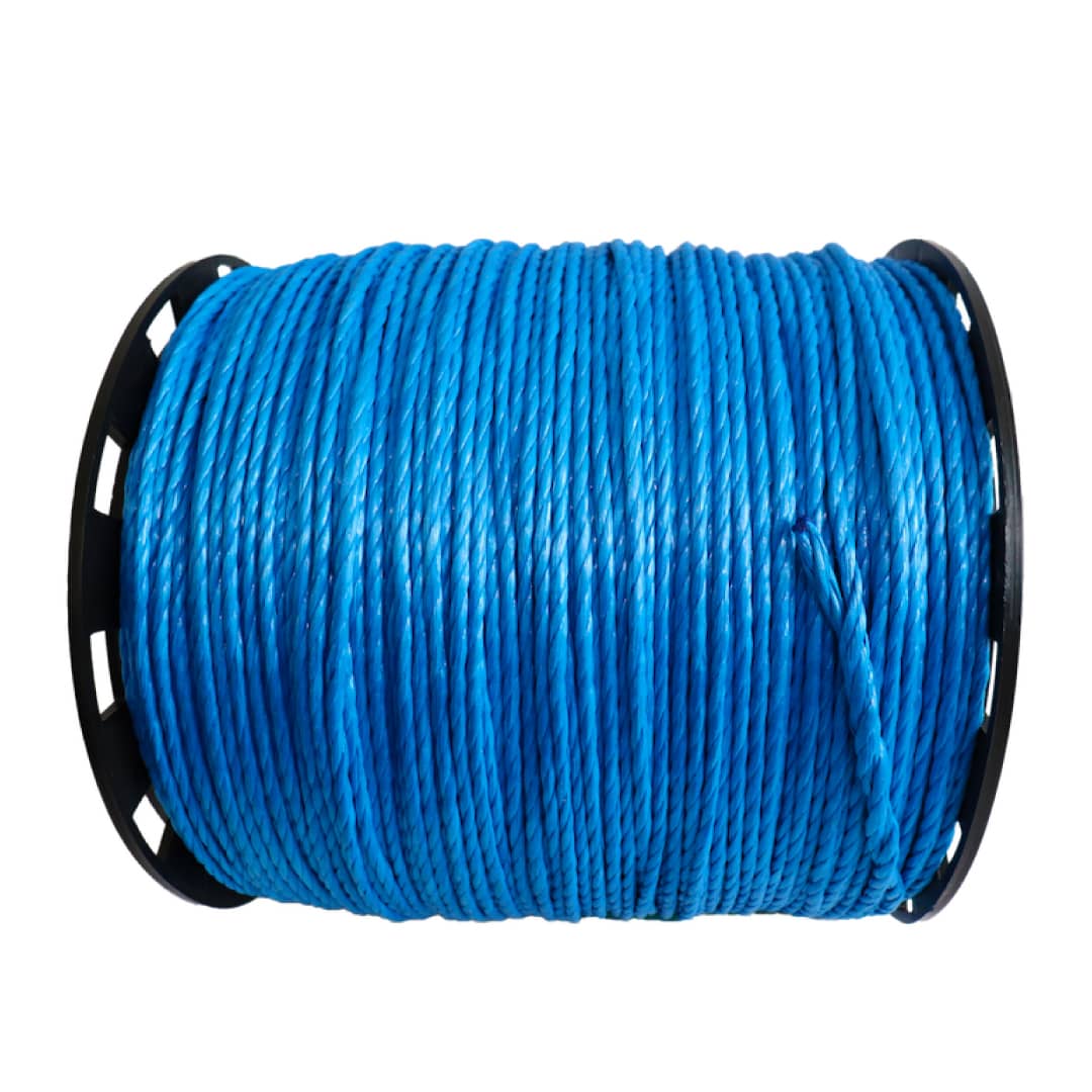 Soga PP 3mm, rafia 1/8in, cono x1000m,sinuv,amarillo,verde en GS2000
