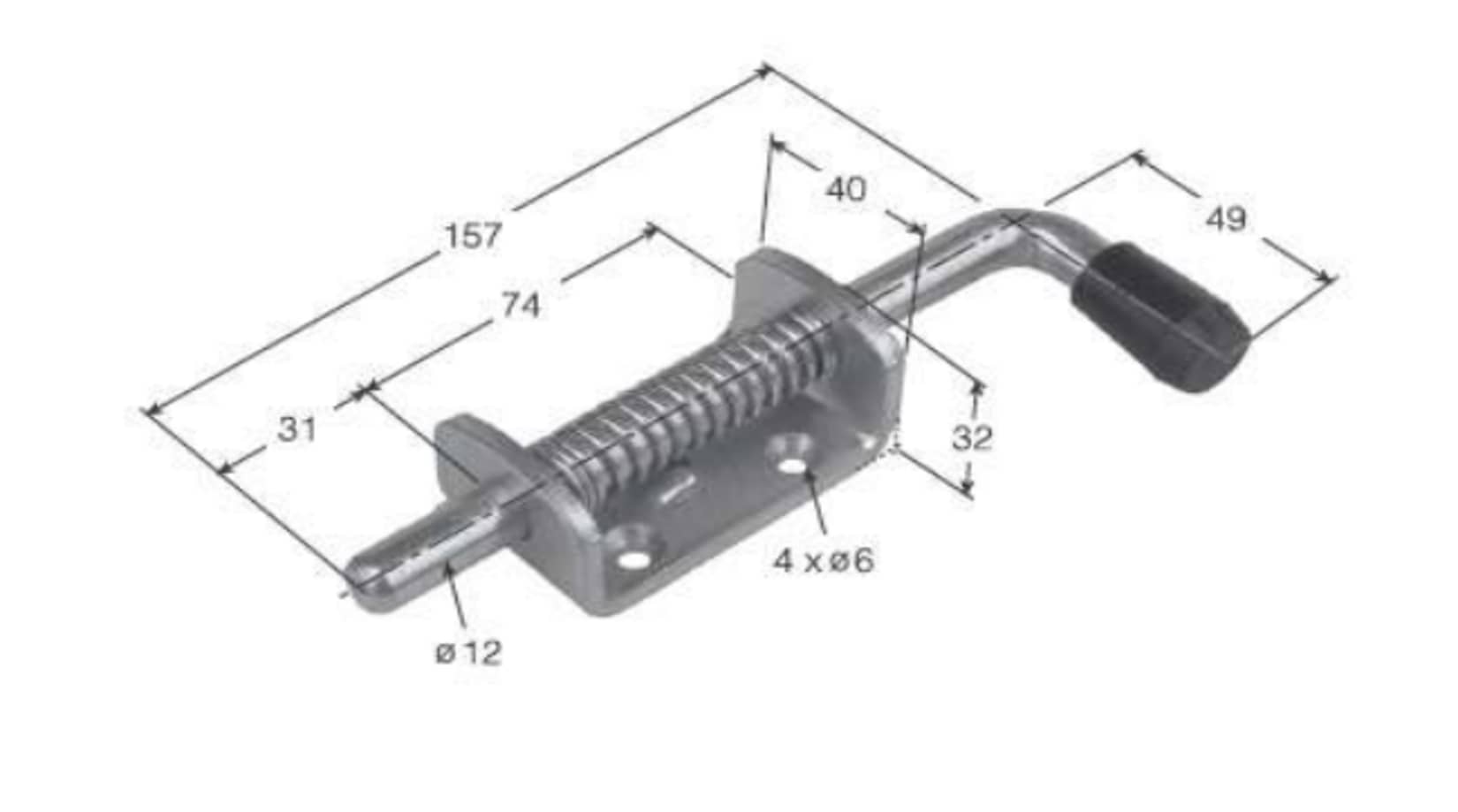 JB Cerrojo Pilar Punta Recta | Fijación segura y resistente