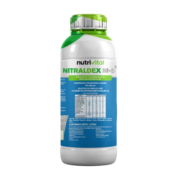 Nitraldex M-5 | Fertilizante foliar para crecimiento y nutrición