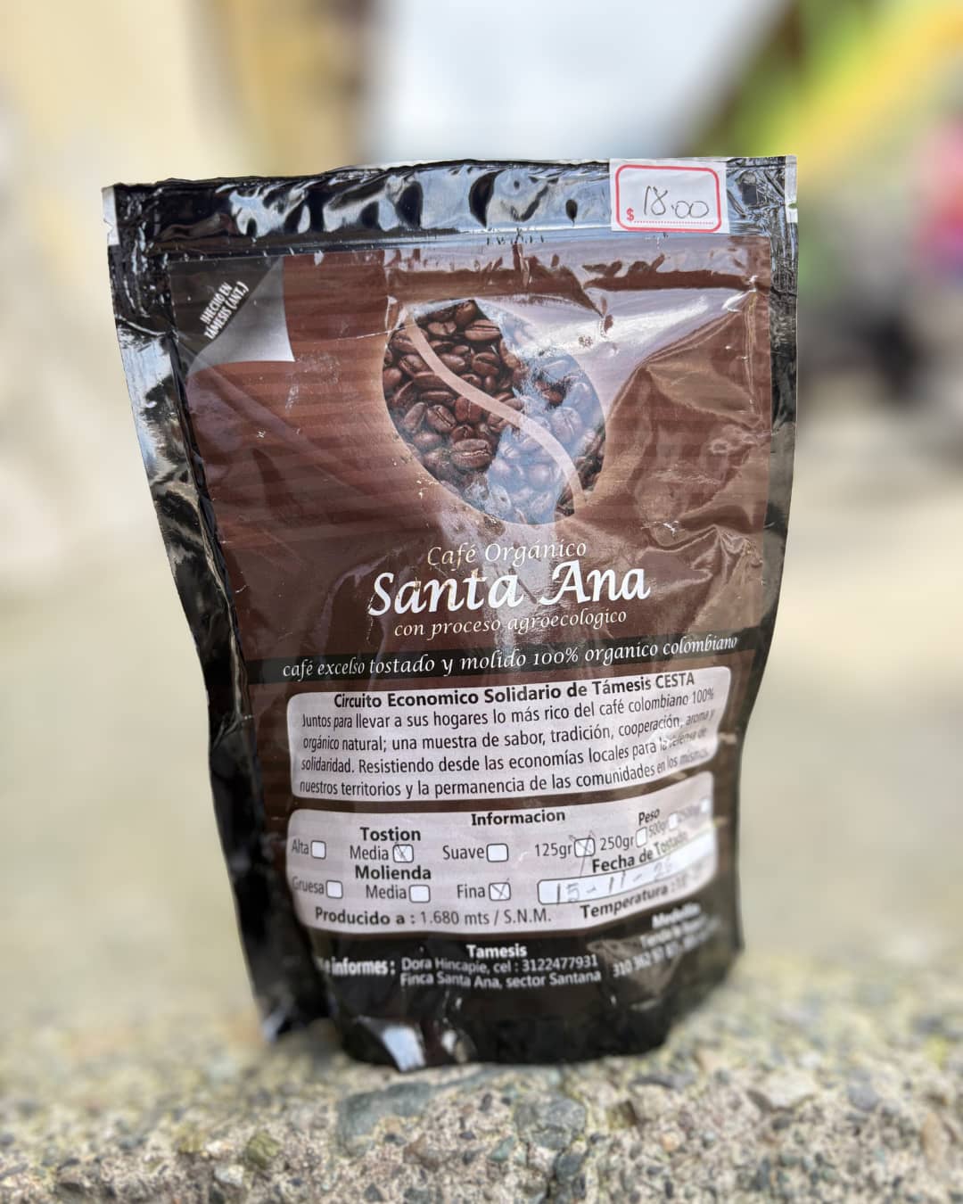 Café Orgánico Tostado y Molido