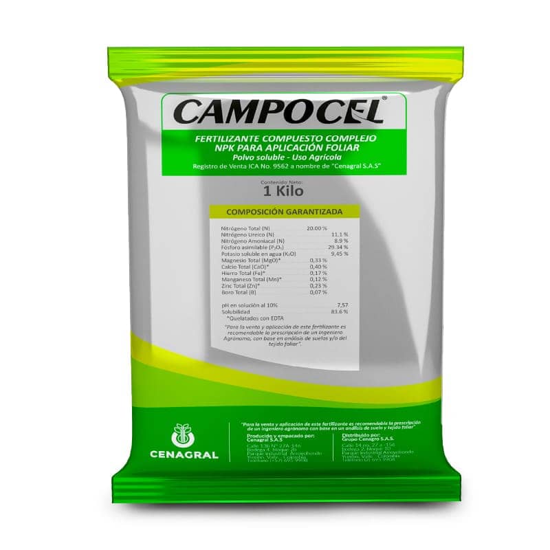 Campocel 1 Kg - Fertilizante foliar para crecimiento