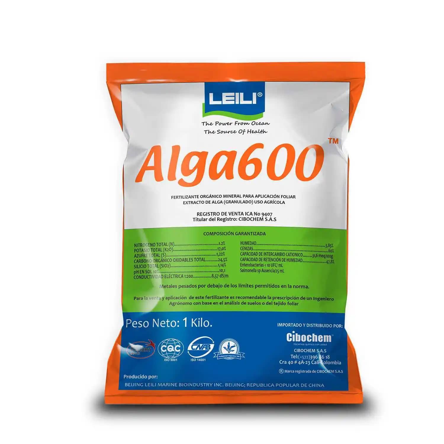 Bioestimulante Orgánico Alga 600 x 1 Kg