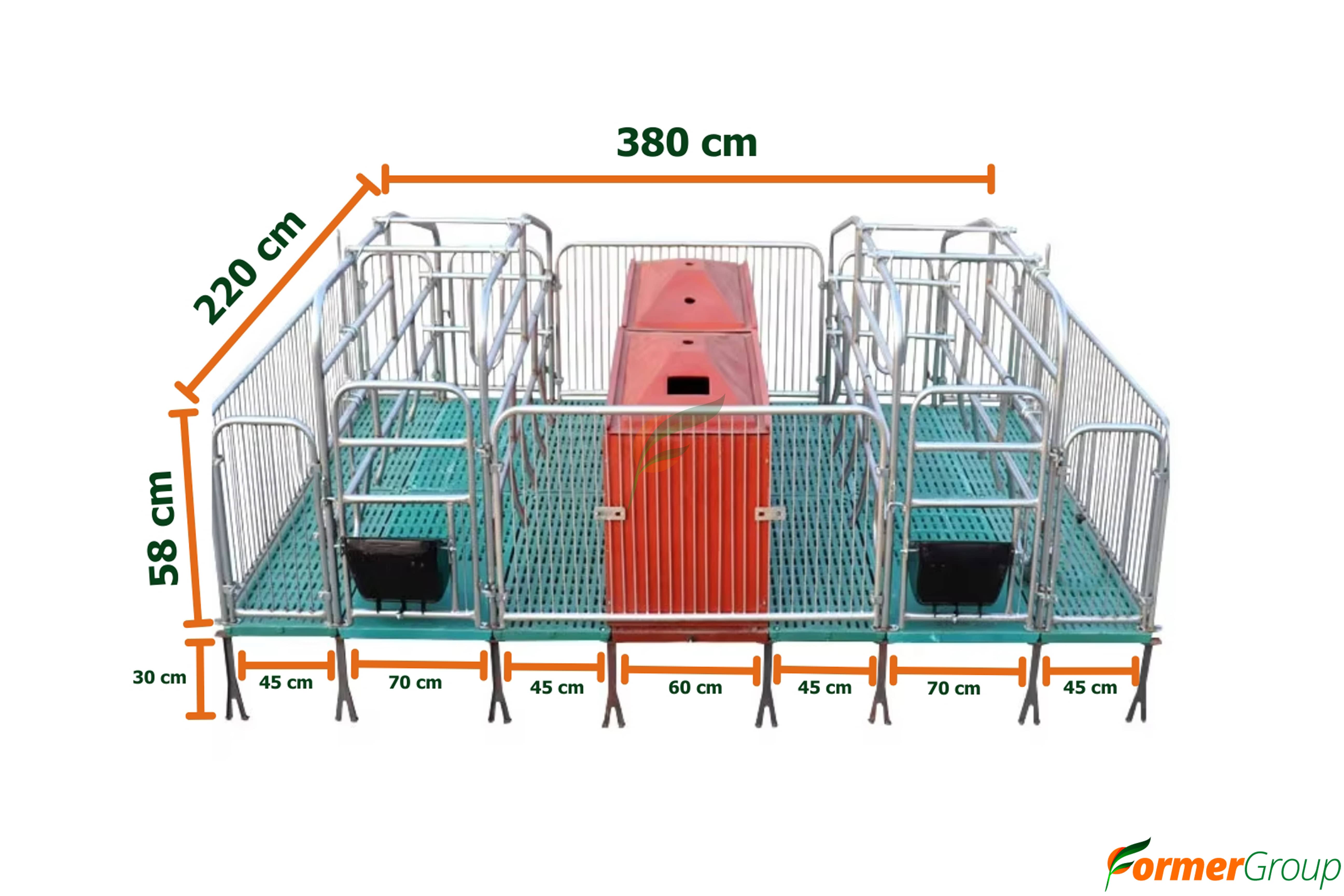 Jaula Paridera Doble Cerdas en Acero Galvanizado BMC