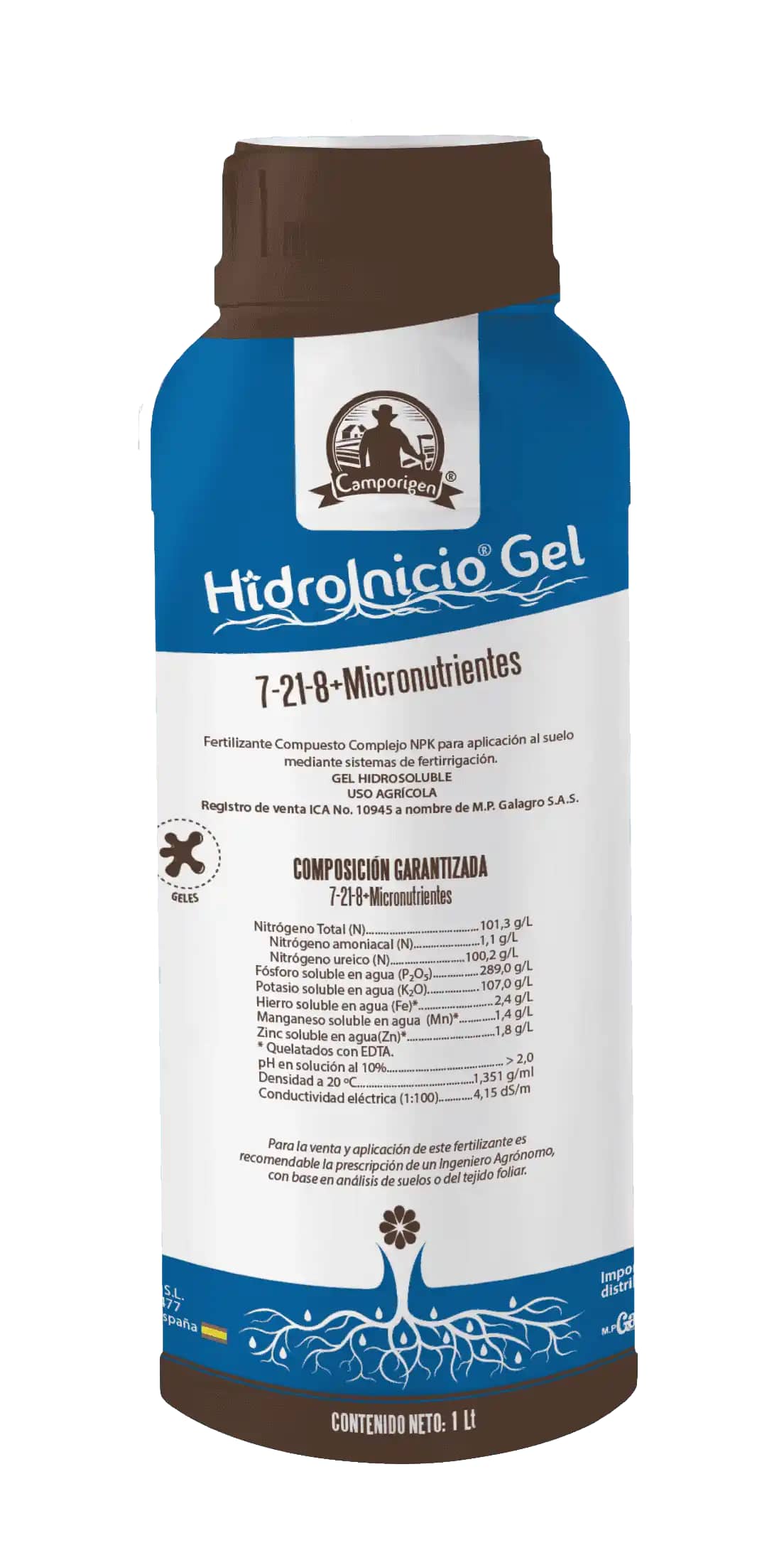 Fertilizante Líquido HidroInicio Gel x 1 Lt