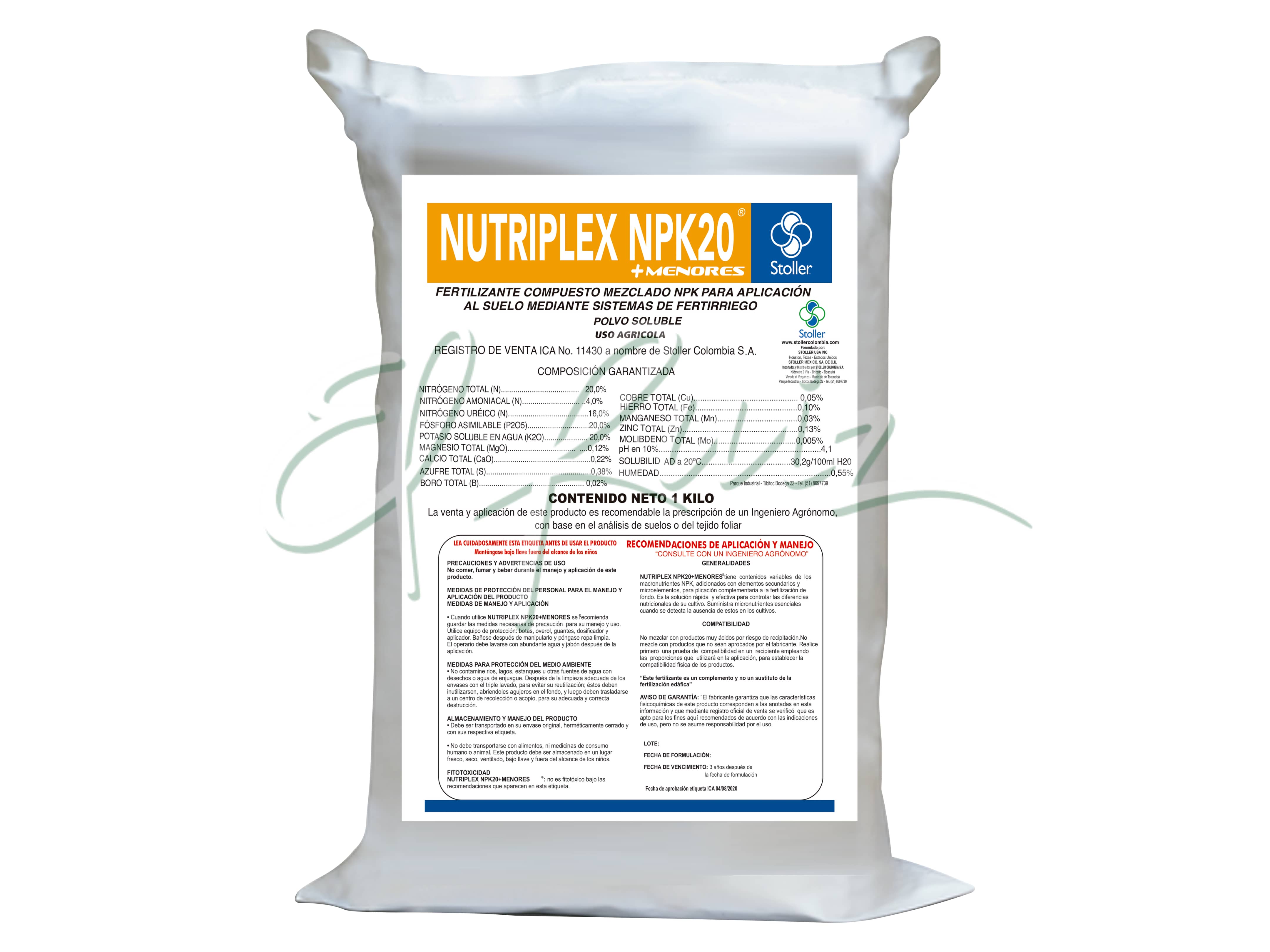 Fertilizante Nutriplex NPK20 x 1 Kg - Stoller