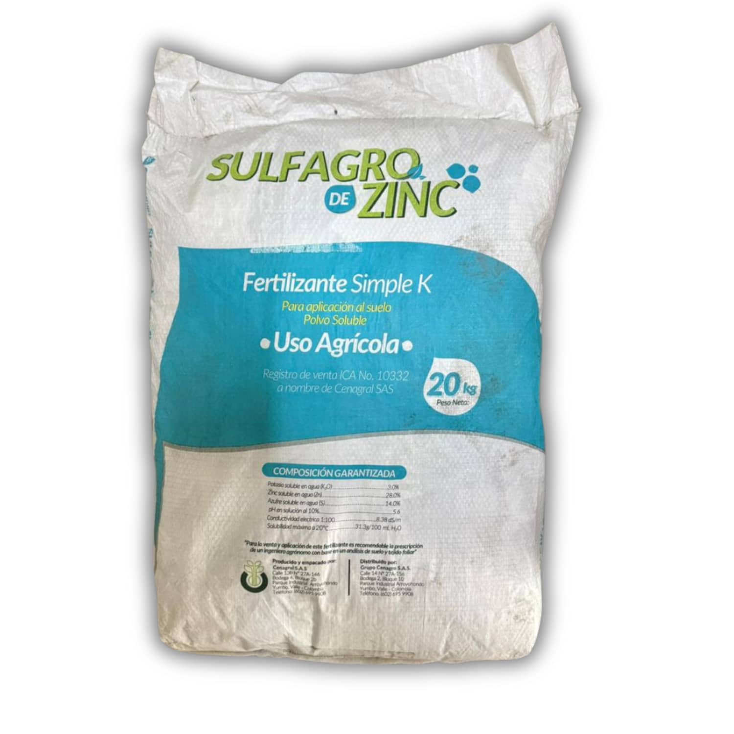 Sulfagro Zinc  20Kg – Corrector de Zinc para Cultivos