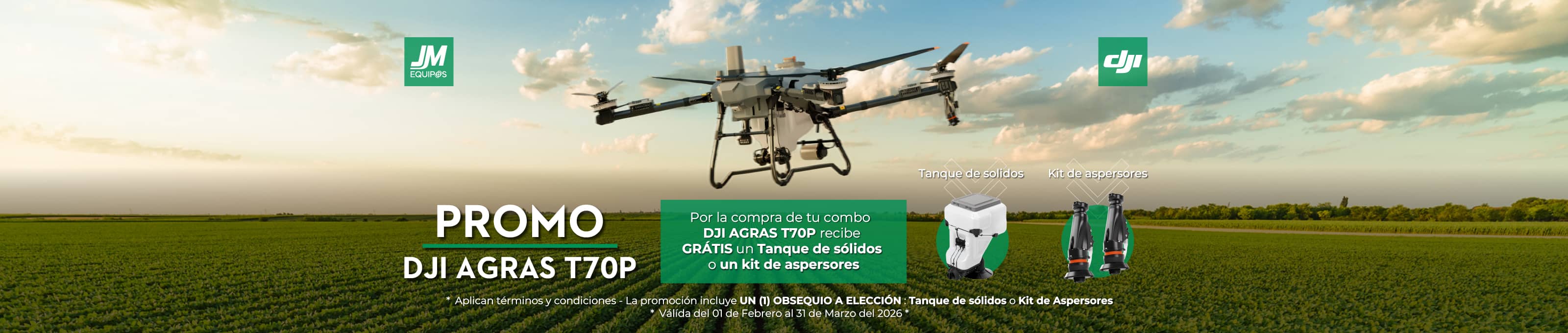 JM EQUIPOS Promoción DJI AGRAS T70P