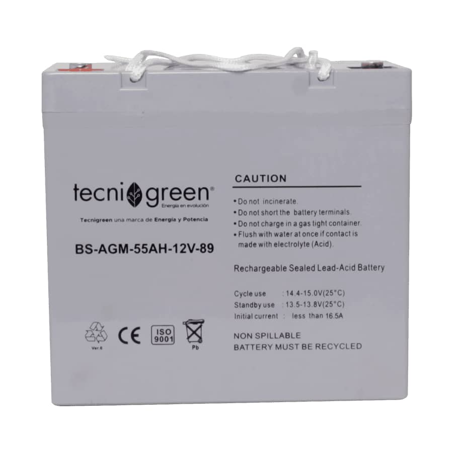 Batería Solar 12v 75ah AGM Recargable - Tecnigreen