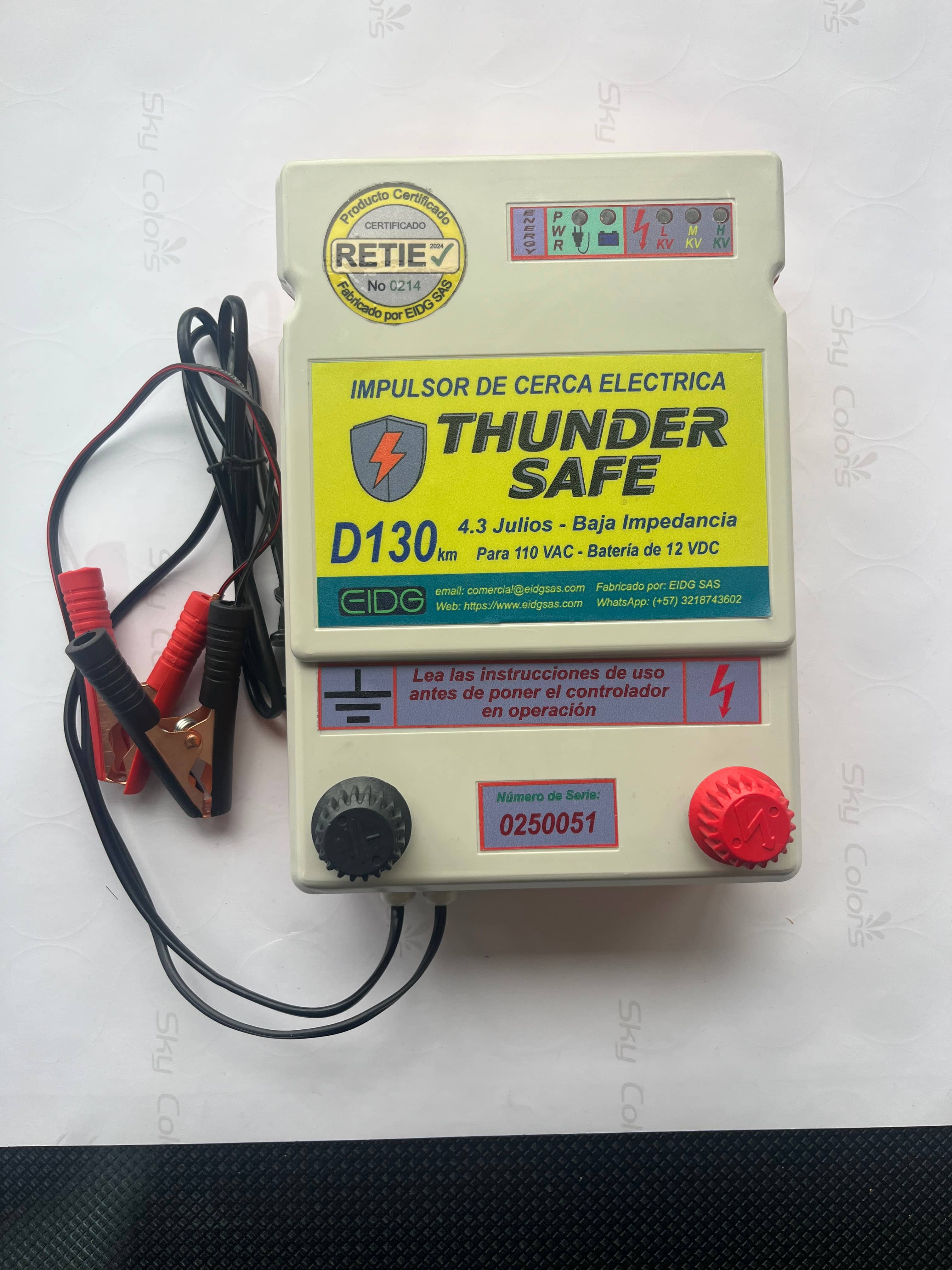 Impulsor de Cerca Eléctrica Thunder Safe D130KM