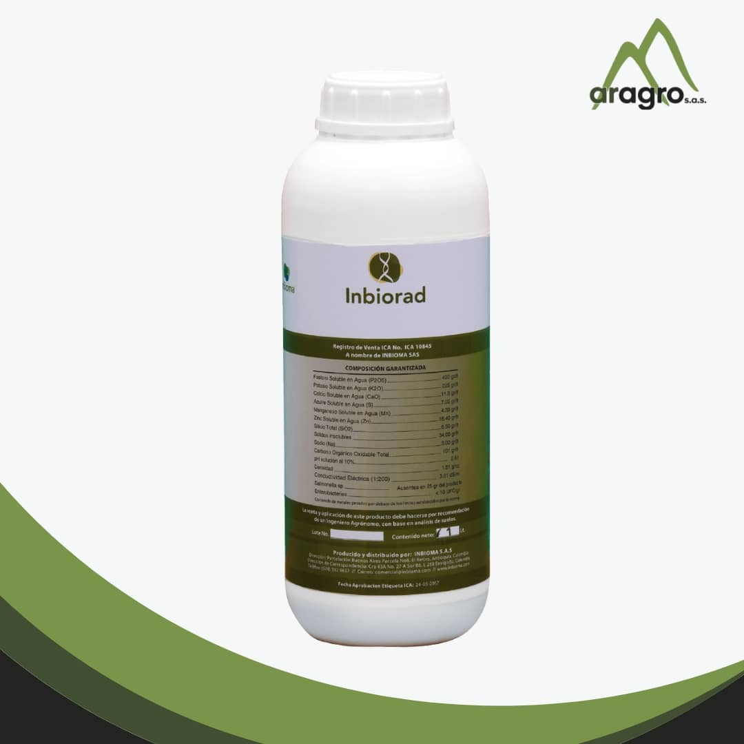 Fertilizante - Nutrición Foliar Inbiorad x 1 Lt