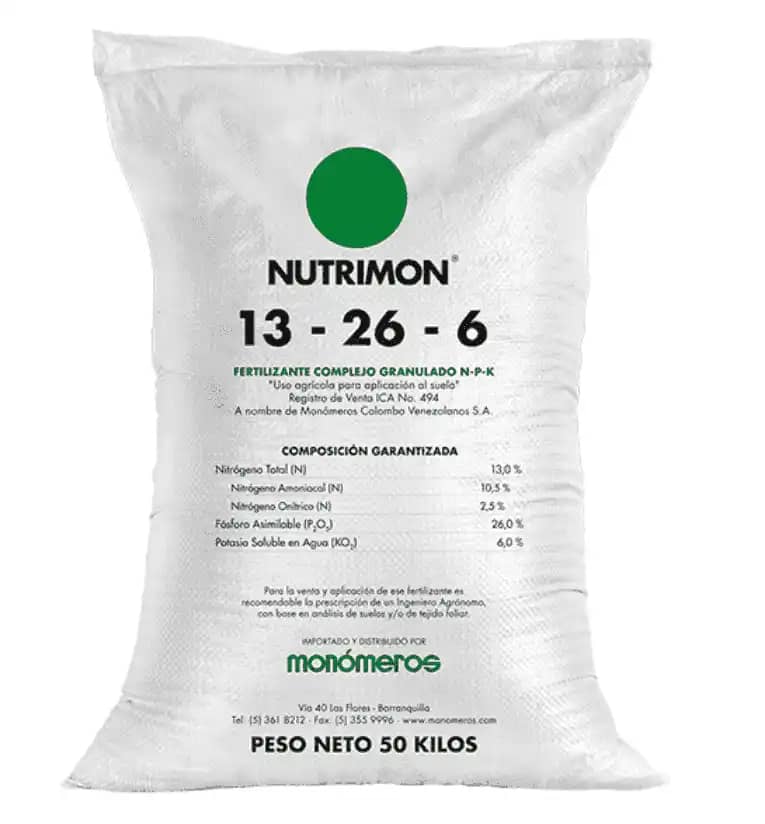 Fertilizante Nutrimon 13-26-6 x 50 Kg